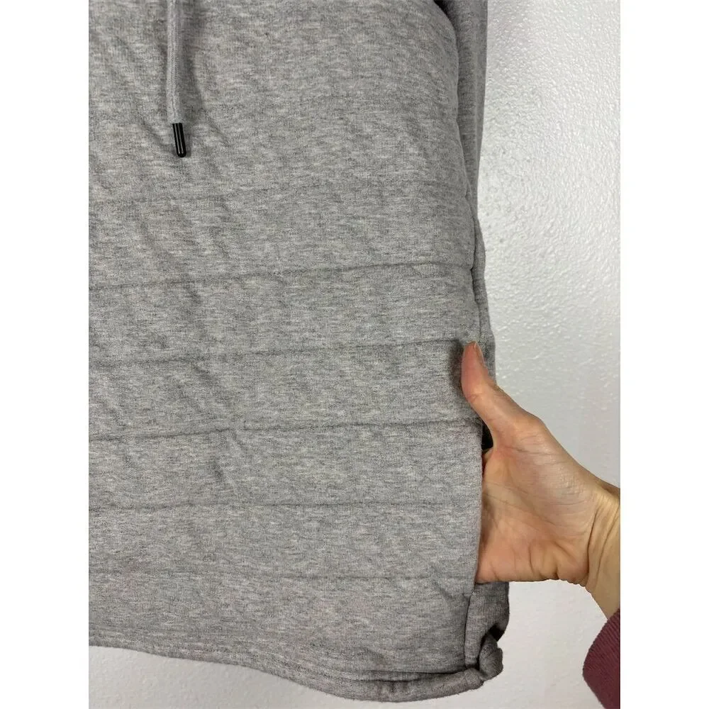 Zyia Combo Active Heather Gray Quilted Pullover Hoodie Size Women's Small - Picture 4 of 7